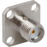 4-Hole Flange Panel Mount SMA Connector Straight (Jack, Female,50Ω) L13.8mm L15.5mm L17mm L27.4mm